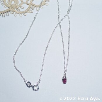 *紫式部*宝石質ルベライトトルマリンAAAのネックレスの画像