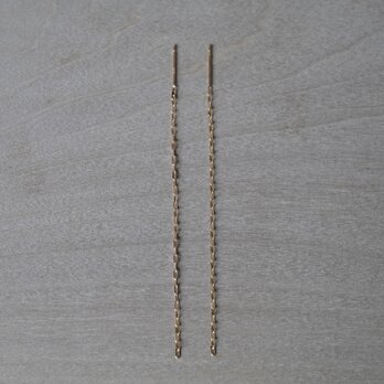 [送料無料] K18 American LAzuki chain earrings(E004)の画像