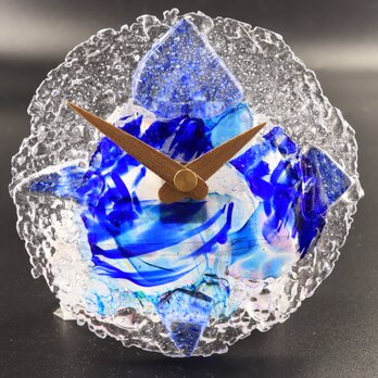 ガラスの時計（青Ａ）の画像