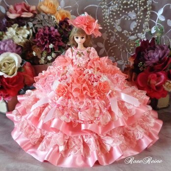 シンデレラ カメオピンクの花の妖精 ボリューミースィートバブリングフリルドールドレスの画像