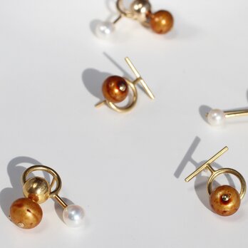 photon 1 earring gold/goldの画像