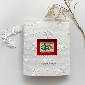 ＊Collage card　23 〜クリスマスシールのカードの画像