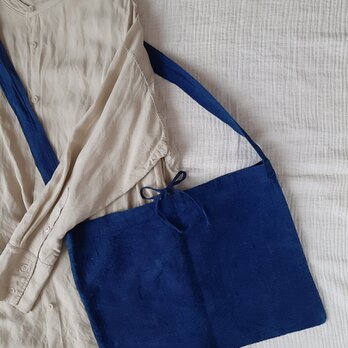 stitch bag  ＿　藍染め　倉敷の布の画像