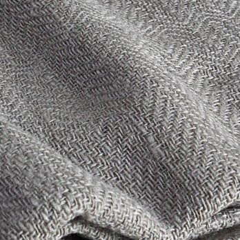 天然ミロバラン染手紬手織りヒマラヤウールショール大判（TX-110-01）の画像