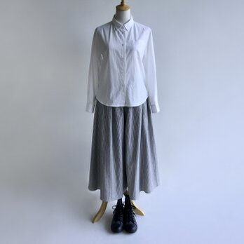 久留米紬織＊ストライプのキュロットスカートの画像