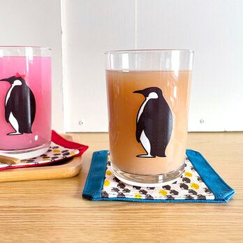 コウテイペンギンのテーパードグラス〈コースター付〉1個｜プレゼント ギフト 誕生日 母の日 お祝い 動物 かわいいの画像