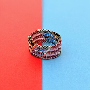 ビーズ織りの指輪　Ｙ-229