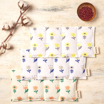 温活＊ほっこりぽかぽか あずきカイロ│お腹用レギュラーサイズ＊nordic flower 北欧花柄の画像