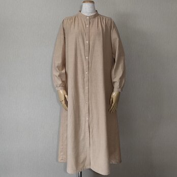 オーガニックコットン　シャツワンピース　定番シリーズ　縫糸オーガニックコットン