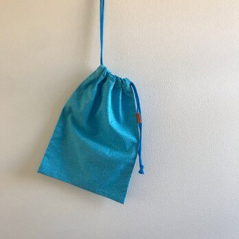 ミズイロマルの巾着袋。(ba-tt-065)の画像