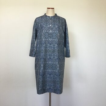 紬のワンピース　　　着物リメイク