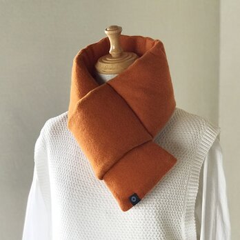 暖をつつむ　純カシミヤコンパクトマフラー　オレンジ