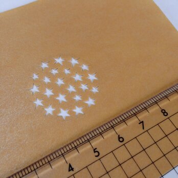 ステンシル型紙（星まる・2.9cm）の画像