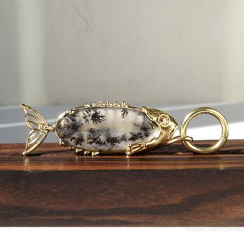 デンドリティックオパール フィッシュ チャーム / Dendritic Opal Fish charmsの画像