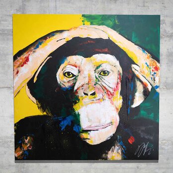 Monkey　/ 猿の１メートルキャンバス作品の画像