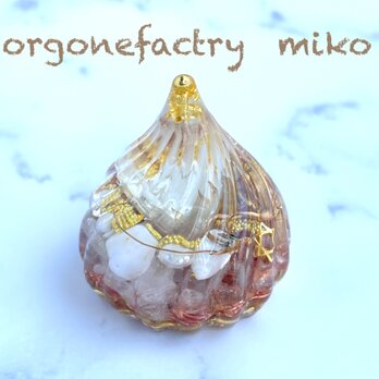 願いを叶えるマニ宝珠型　シードオブライフ　　強運　ヒーリング　高エネルギー　浄化　オルゴナイトの画像