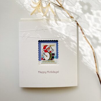 ＊Collage card　42〜クリスマスシールのカードの画像
