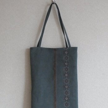 納戸色帯の手提げ