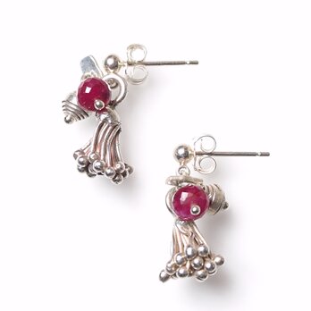 -Ruby・Silver- studs