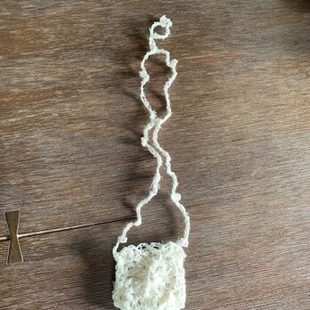 きびそ（生皮苧）手編みお守りネックレス　純国産の画像