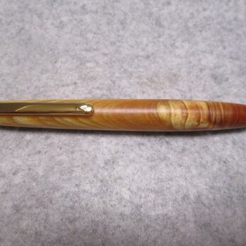 肥松（赤松）ジン　琥珀脂　金襴杢　出雲産 　樹齢250年　キヌカオイル仕上げ　シャープペンシル(0.5ミリ用)の画像