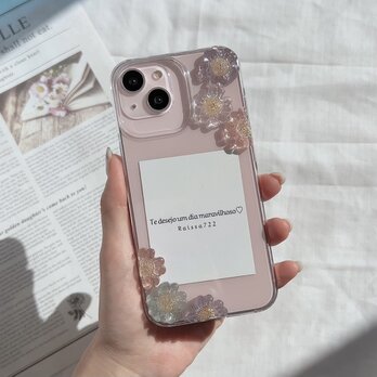 osikatu flower case　　　　　　　　クリアケース　iPhone全機種対応　の画像