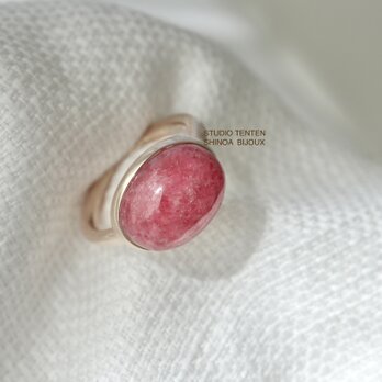 K10[薔薇のつぼみのimperial rhodonite]ringの画像