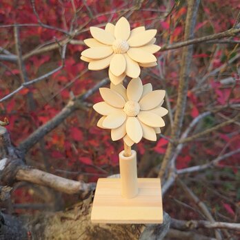 竹細工～花の置物の画像