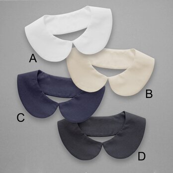 つけ襟　付け襟　丸襟　フラットカラー　コットン　黒　紺　白　ベージュ　卒業式　卒園式　入学式　入園式　結婚式　フォーマル