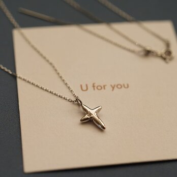 【U for you】Pt cross necklaceの画像