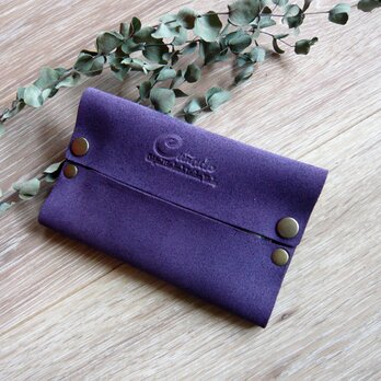 大人のためのスエード革ポケットティッシュケース：紫陽花カラー・プチプラギフト♪の画像