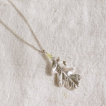 Oak leaf stone necklace [P077SV(ST)]の画像