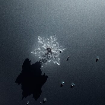 雪、ついてるよ　雪の結晶　ピンブローチ　NO.09の画像