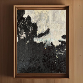 原画「朝の公園」F6・油彩画