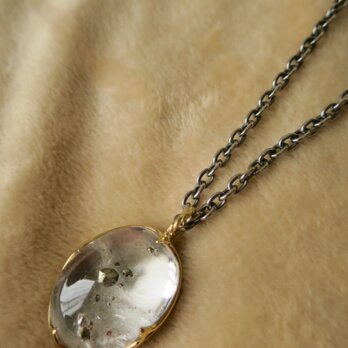 SV・K18　Pyrite in Quartz　Necklaceの画像