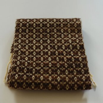 手織りカシミアマフラー・・マロンの画像