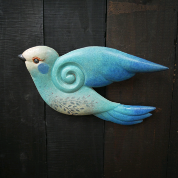 青色の鳥のレリーフ  no.5の画像