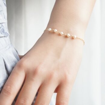 14kGF★パール・ライン・ブレスレット ~Mia~