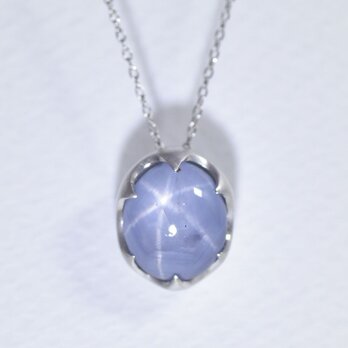 Star Sapphire_4.87ct Pt900 Necklace 【Cupola/クーポラ】の画像