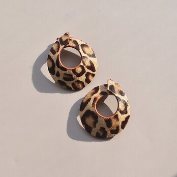 Animal Connect【レザーピアス/イヤリング】“Leopard”