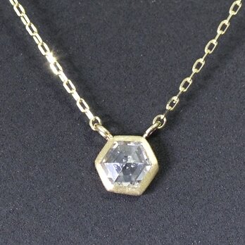 Diamond(Hexagoncut)_0.21ct/k18YG necklace 【Grana/グラーナ】の画像