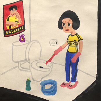 トイレ掃除の画像