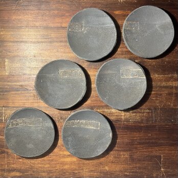 (再出品2024) 黒釉&黒泥彩紋「紬」三寸　豆皿　(9㎝ round saucer)No.10、11、12、13、14、15の画像