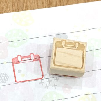 【送料無料】日付印 ゴム印ハンコ(1.5cm×1.5cm)印鑑 はんこ 曜日 年月日 数字 フレーム 囲み 囲みイラストの画像