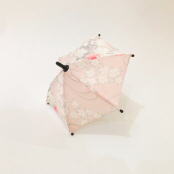 着物傘オブジェ ミニサイズ アンティークの絹の着物使用 東京の職人が手仕事で制作 オンリーワン　プレゼントに最適　#03の画像