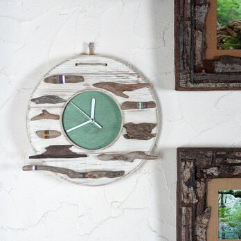 白い流木の時計－１９の画像