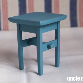 ドール用サイドテーブル（色：ウィンタースカイブルー）　1/12ミニチュア家具の画像
