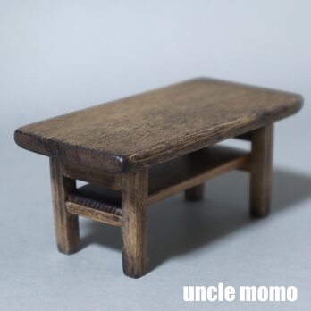 ドール用ローテーブル（ホウ／色：エボニー）　1/12ミニチュア家具の画像