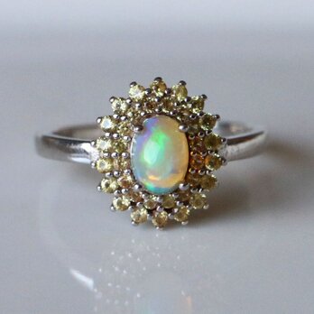 天然石＊オパール　指輪＊16号　SV