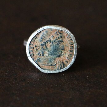 古代スタイル＊古代ローマンコイン　指輪＊7号　SVの画像